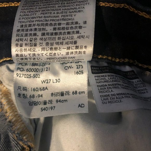 Levi's 724 HIGH RISE SLIM STRAIGHT WOMEN'S JEANS 27 x 30 (#88) - Picture 5 of 5